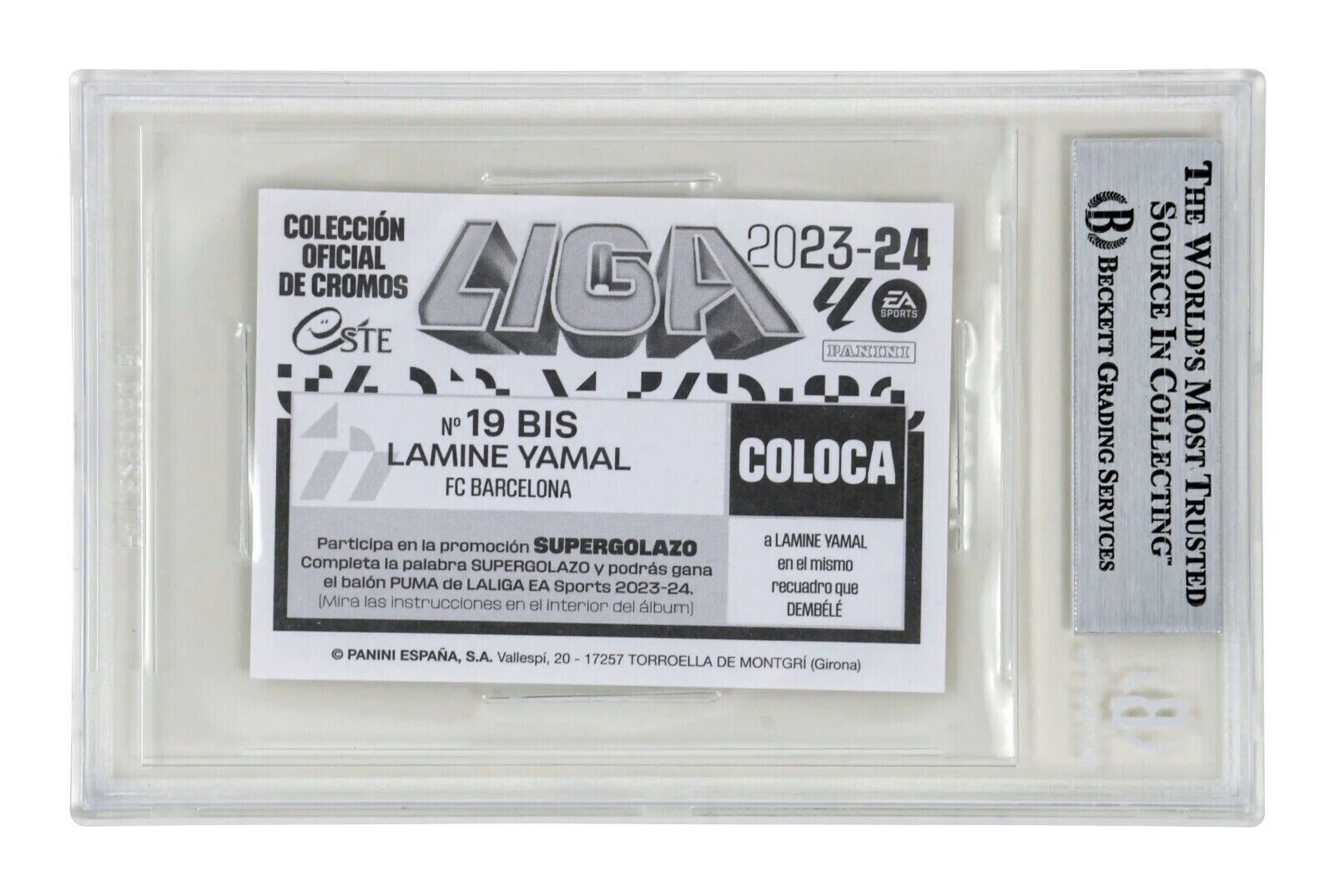 Lamine Yamal Signed 2023-24 Panini Este La Liga Rookie Sticker – BGS Authentic